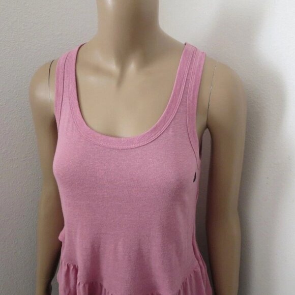 NWT Abercrombie & Fitch Womens XXS Ruffle Tank Top Pink Sleeveless Top - Picture 2 of 6